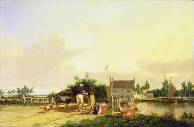 Buckenham Ferry on the River Yare, Norfolk, 1826 by Joseph Stannard